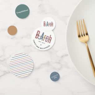 Custom BArch Bachelor of Architecture Graduation Confetti