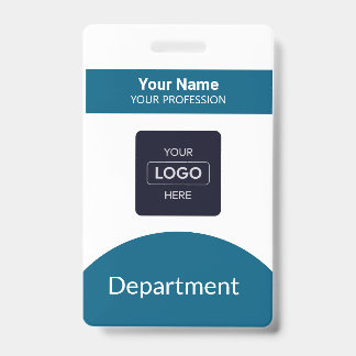 Custom Barcode Business Logo Name Badge ID Badge