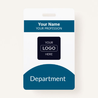 Custom Barcode Business Logo Name Badge ID Badge