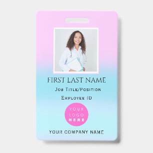 Custom Barcode Photo ID Health Care Nurse Doctor Badge