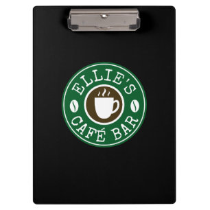 Custom barista clipboard for coffee shop and café