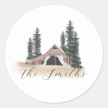 Custom Barn Wedding Sticker 