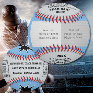 Custom Baseball Ball, for Coaches, Seniors or Team