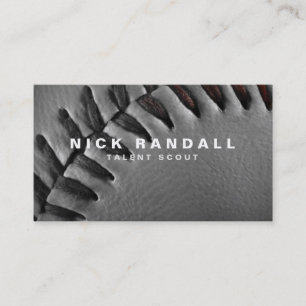Custom Baseball Black Business Card