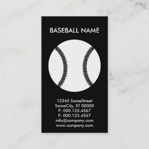 custom baseball business business card