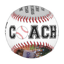 Custom Baseball Coach Keepsake Ball Gift