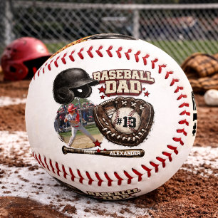 Custom Baseball Dad Photo Name