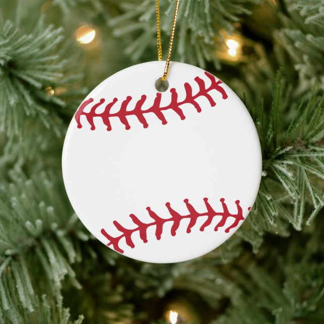 Custom Baseball gift for sports team Ceramic Tree Decoration (Tree)