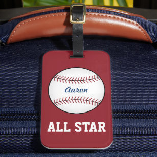 Custom Baseball Luggage Tag Gift