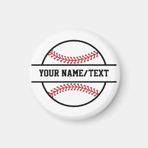 Custom Baseball Men's Basic T-Shirt Magnet