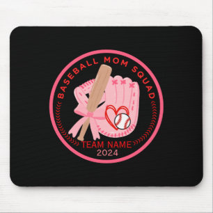 Custom Baseball Mom Squad Personailzed Team Name T Mouse Mat