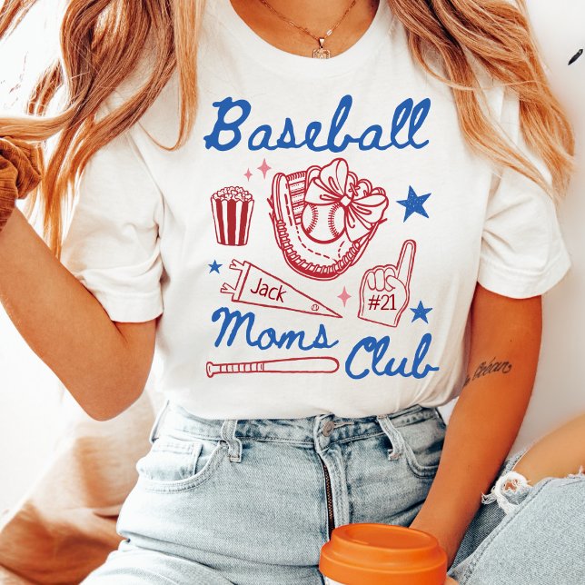 Custom Baseball Moms Club T-Shirt (Creator Uploaded)