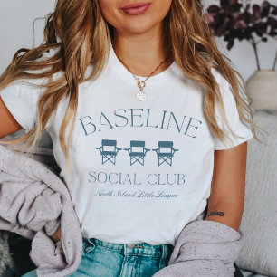 Custom Baseball Mum Baseline Social Club T-Shirt