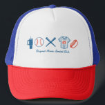 Custom Baseball Mum Cute Softball Mama Trucker Hat<br><div class="desc">Show your team pride in this custom baseball mum trucker hat! Personalise with your name and player number. This hat is perfect for baseball moms,  softball fans,  or team supporters. A stylish and comfy tee for cheering from the stands,  tournaments,  or as a unique gift for proud sports moms!</div>