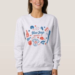 Custom Baseball Mum Proud Softball Mama Game Day Sweatshirt