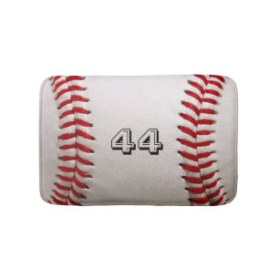 Custom Baseball Number Art – High-Def Sports Photo Bath Mat