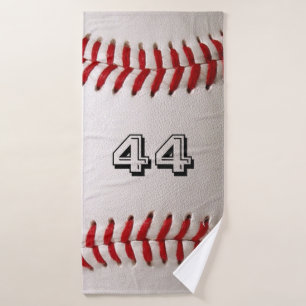 Custom Baseball Number Art – High-Def Sports Photo Bath Towel
