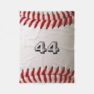 Custom Baseball Number Art – High-Def Sports Photo Fleece Blanket