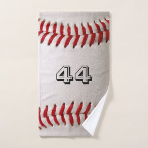 Custom Baseball Number Art – High-Def Sports Photo Hand Towel
