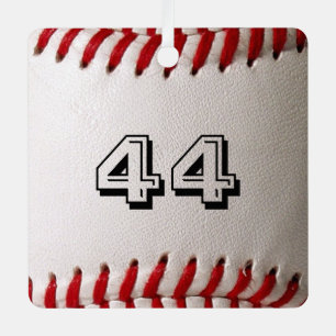 Custom Baseball Number Art – High-Def Sports Photo Metal Tree Decoration
