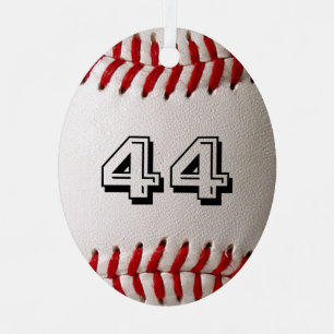 Custom Baseball Number Art – High-Def Sports Photo Metal Tree Decoration