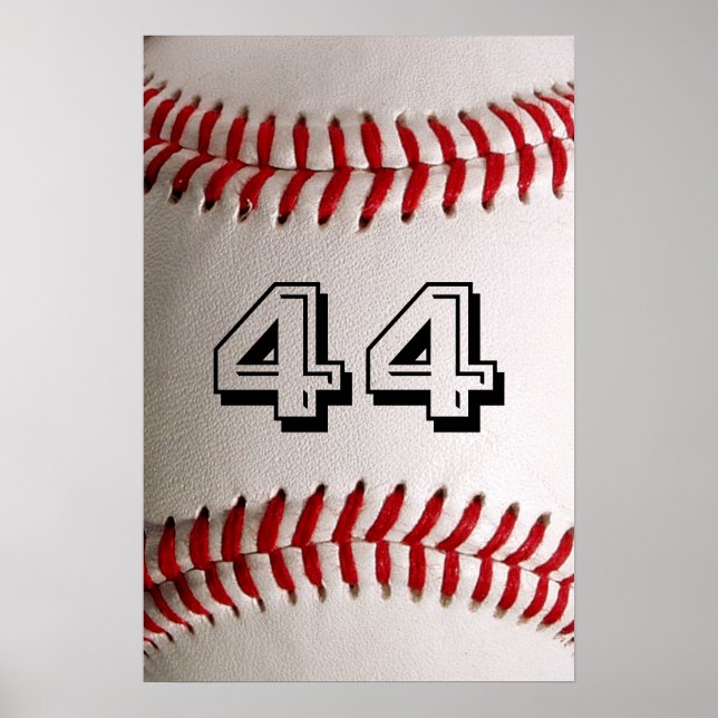 Custom Baseball Number Art – High-Def Sports Photo Poster (Front)