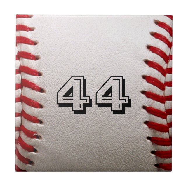 Custom Baseball Number Art – High-Def Sports Photo Tile (Front)