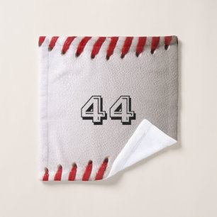 Custom Baseball Number Art – High-Def Sports Photo Wash Cloth