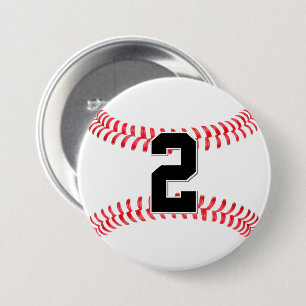 Custom Baseball Player Jersey Number / Text Sports 7.5 Cm Round Badge