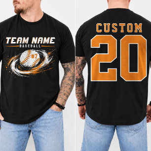 Custom Baseball Player Name and Number T-Shirt