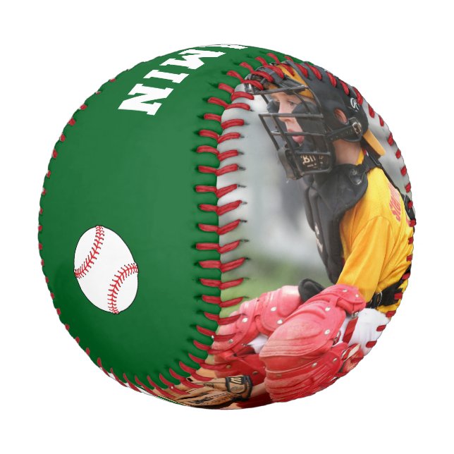 Custom Baseball Player Name Number Photo (Angled)