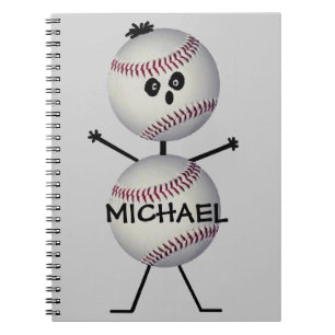 Custom Baseball Player Notebook