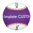 Custom Baseball, Regulation Size WHITE & PURPLE