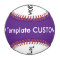 Custom Baseball, Regulation Size WHITE & PURPLE