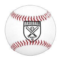 Custom Baseball Shield Logo Personalised Name & Nu