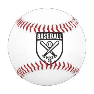 Custom Baseball Shield Logo Personalised Name & Nu
