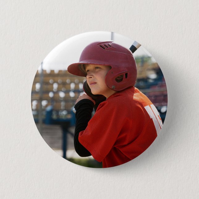Custom  baseball Sports Photo boy  6 Cm Round Badge (Front)