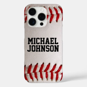 Custom Baseball Stitches & Leather Sports Graphic iPhone 16 Pro Case