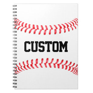 Custom Baseball Stitches Notebook