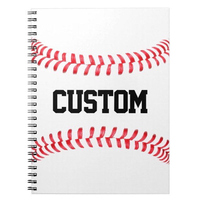 Custom Baseball Stitches Notebook (Front)