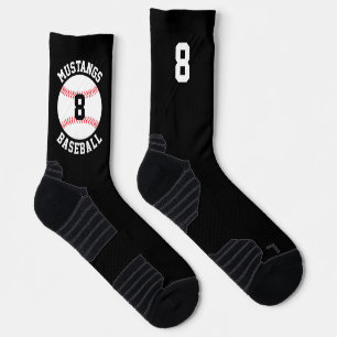Custom Baseball Team Name and Player Jersey Number Socks