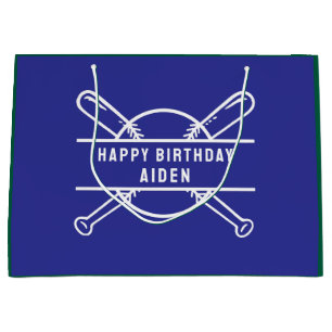 Custom Baseball Theme Party Large Gift Bag