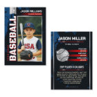 Custom Baseball Trading Card, Red Player Card