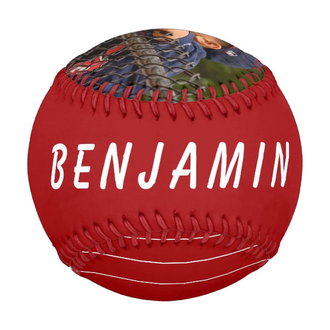Custom Baseball with Name and Photo (Back)