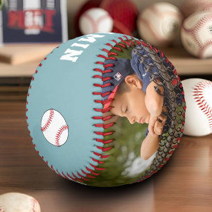 Custom Baseball with Name Number Photo Kids