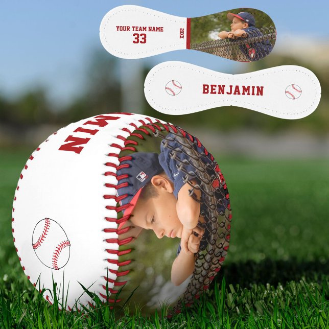 Custom Baseball with Name Number Photo Kids (Creator Uploaded)