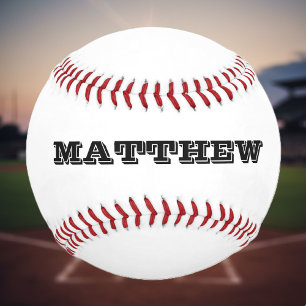 Custom baseball with personalizable name or slogan