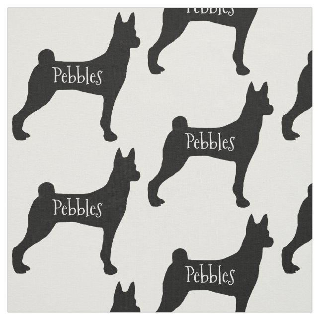 Custom Basenji Dog Breed Fabric (Swatch)