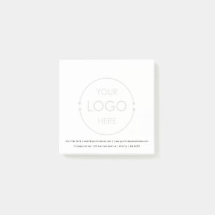 Custom Basic Opaque Business Logo Background  Post-it Notes