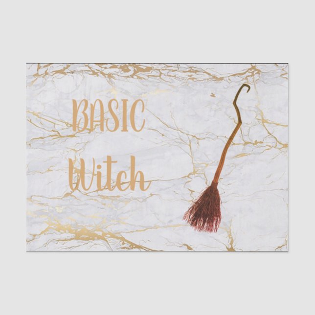 Custom BASIC WITCH Broom Funny Cool Aesthetic Cute Tissue Paper (Front)